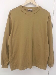 ◇ BEAMS LIGHTS ビームス ライツ ESSENTIAL ロングスリーブ Tシャツ カットソー サイズS キャメル メンズ