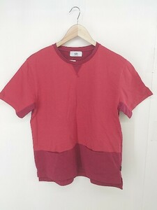 ◇ WORK NOT WORK ワークノットワーク カラー 半袖 Tシャツ カットソー サイズS レッド系 メンズ