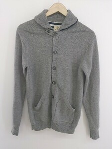 ◇ BEAUTY & YOUTH UNITED ARROWS ウール100% 長袖 ニット カーディガン サイズL グレー メンズ P