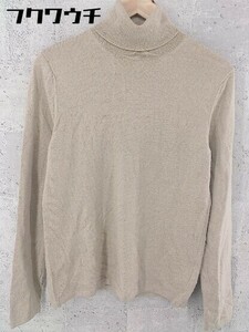 * HUGO BOSS Hugo Boss ta-toru neck va- Gin wool long sleeve knitted sweater size S beige men's 