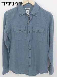 ◇ ◎ GAP ギャップ ボタンダウン 長袖 シャツ サイズXXS ブルー系 メンズ