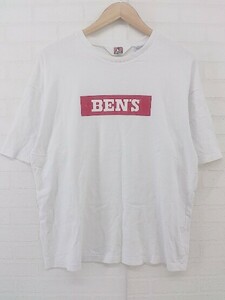 ◇ BEN DAVIS ベンデイビス ボックスロゴ 半袖 Tシャツ カットソー サイズXL ホワイト レッド メンズ