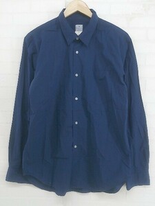 ◇ Denime ドゥニーム 長袖 シャツ サイズL ネイビー系 メンズ E