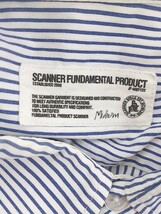 ◇ ◎ SCANNER FUNDAMENTAL PRODUCT ストライプ 七分袖 シャツ サイズM ホワイト ネイビー メンズ P_画像4