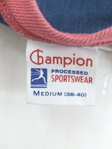 ◇ Champion チャンピオン プリント 七分袖 Tシャツ カットソー サイズM ホワイト ピンク系 ネイビー メンズ P_画像4