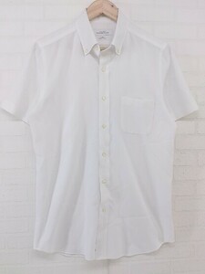 ◇ ◎ green label relaxing グリーンレーベル UNITED ARROWS ボタンダウン BD 半袖 シャツ サイズL ホワイト メンズ P