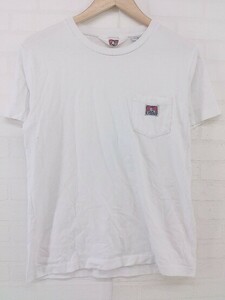 ◇ BEN DAVIS ベンデイビス ワンポイント 半袖 Tシャツ カットソー サイズM ホワイト メンズ P