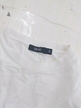 ◇ SILAS サイラス 袖プリント コットン100% 長袖 Tシャツ カットソー サイズM ホワイト系 ブラック メンズ P_画像7