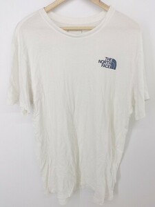 ◇ THE NORTH FACE ザ ノース フェイス ロゴ 半袖 Tシャツ カットソー サイズXL オフホワイト系 メンズ P