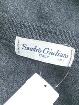 ◇ Sandro Giuliani ウールニット Vネック 長袖 セーター サイズ M ダークグレー メンズ E_画像4