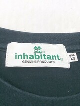 ◇ inhabitant インハビタント プリント 半袖 Tシャツ カットソー サイズXS ネイビー グリーン系 メンズ P_画像4