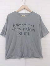 ◇ comfort colors プリント 五分袖 Tシャツ カットソー サイズL グレー系 ブラック メンズ レディース P_画像2