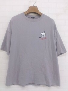 ◇ FREAK'S STORE プリント コットン100% 半袖 Tシャツ カットソー サイズS グレー ホワイト系 マルチ メンズ P