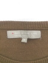 ◇ A day in the life UNITED ARROWS ユナイテッドアローズ クルーネック 長袖 ニット セーター サイズM ブラウン メンズ P_画像4