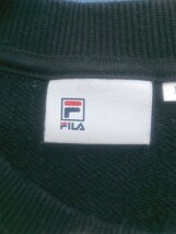 ◇ FILA フィラ 長袖 スウェット トレーナー サイズM ブラック メンズ P_画像4