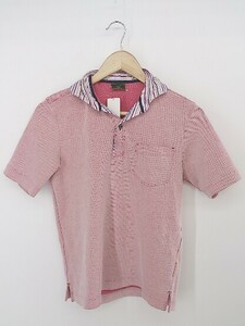 ◇ JOSEPH ABBOUD ジョセフアブード 半袖 ポロシャツ サイズM ピンク系 マルチ メンズ P