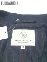 ◇ BEAUTY & YOUTH ビューティアンドユース UNITED ARROWS 長袖 テーラード ジャケット S ネイビー レディース_画像4