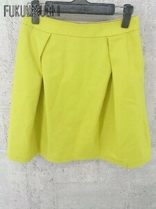 * ROPE Rope back Zip miniskirt 36 yellow group lady's 