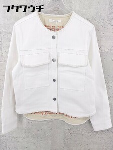 * * new goods * * DoCLASSEduklase tag attaching long sleeve G Jean Denim jacket size 13 white lady's 