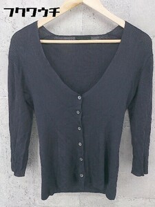 * MOGA Moga 7 minute sleeve cardigan 2 black * 1002800189113