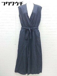 * * URBAN RESEARCH Sonny Label waist ribbon attaching linen. all-in-one size FREE navy lady's 