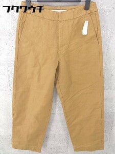 ◇ Spick&Span スピック＆スパン リネン混 クロップド アンクル パンツ 34 キャメル系 * 1002798861251