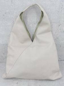 * BEAMS HEART Beams Heart design handbag beige green lady's 