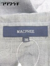 ◇ MACPHEE マカフィー TOMORROWLAND 長袖 スキッパー プルオーバー シャツ ブラウス 38サイズ グレー レディース_画像4