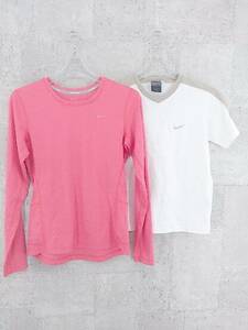 * NIKE Nike продажа комплектом 2 позиций комплект S размер длинный рукав короткий рукав футболка cut and sewn женский 