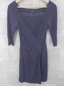 * * COUP DE CHANCE Coup de Chance inner attaching . minute sleeve Mini One-piece 36 purple lady's 