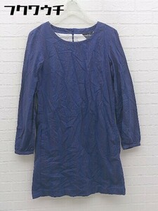 ◇ A.P.C. アーペーセー 長袖 膝丈 ワンピース サイズXS ネイビー レディース