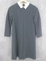 ◇ green label relaxing グリーンレーベル UNITED ARROWS 長袖 膝丈 ワンピース グレー レディース_画像2