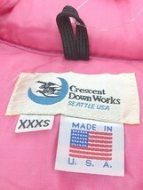 ◇ Crescent Down Works クレセントダウンワークス USA製 ダウン ベスト XXS パープル ピンク レディース_画像4