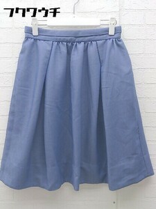 ◇ Noble ノーブル Spick & Span 膝丈 フレア スカート 38サイズ ブルー レディース
