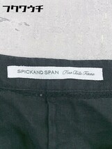 ◇ Spick&Span スピック＆スパン リネン100% 七分袖 ノーカラー ジャケット サイズ36 ブラック レディース_画像2