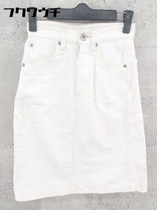 ◇ GYDA ジェイダ ミニ デニム タイト スカート XS ホワイト * 1002799216272
