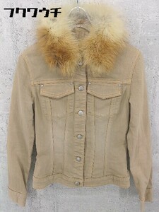 * Private Label Private Label fur attaching long sleeve G Jean Denim jacket size M brown group lady's 