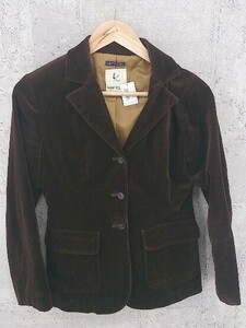 * Kumikyoku Kumikyoku велюр длинный рукав tailored jacket 2 Brown женский 