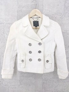 ◇ BANANA REPUBLIC バナナリパブリック ダブル 長袖 コート ジャケット XS ホワイト * 1002799599191