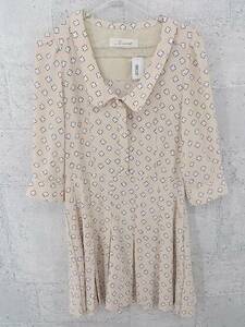 * snidel Snidel total pattern 7 minute sleeve Mini shirt One-piece size 0 beige lady's 