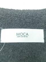 ◇ moca モカ 長袖 ノーカラー コート M グレー レディース_画像4