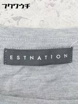 ◇ ESTNATION エストネーション 半袖 Tシャツ カットソー サイズ38 グレー レディース_画像4
