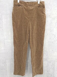 * LAUREN RALPH LAUREN low Len Ralph Lauren velour style total pattern pants size 10 brown group lady's 