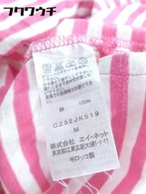 ◇ ZUCCa ズッカ ボーダー 半袖 Tシャツ カットソー サイズM ホワイト ピンク レディース_画像5