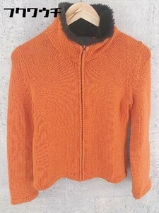 * UNTITLED Untitled long sleeve fur attaching Zip up cardigan 9 orange * 1002799229067