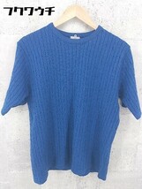 ◇ premura 大きいサイズ ニット 半袖 セーター サイズコンフォートL ブルー レディース_画像2