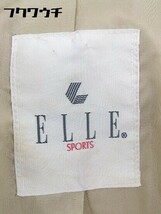 ■ ELLE エル ダブル パンツ スーツ 上下 ベージュ レディース_画像4