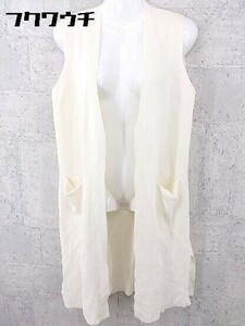 * NOLLEY'S Nolley's cotton knitted long the best gilet size 38 ivory lady's 