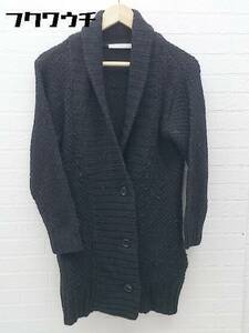 * Spick and Span Noble Spick and Span noble alpaca . long sleeve shawl color cardigan black * 1002799647977