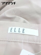 ◇ ELLE エル サイドジップ 膝下丈 プリーツ スカート 40 ベージュ * 1002799431620_画像4